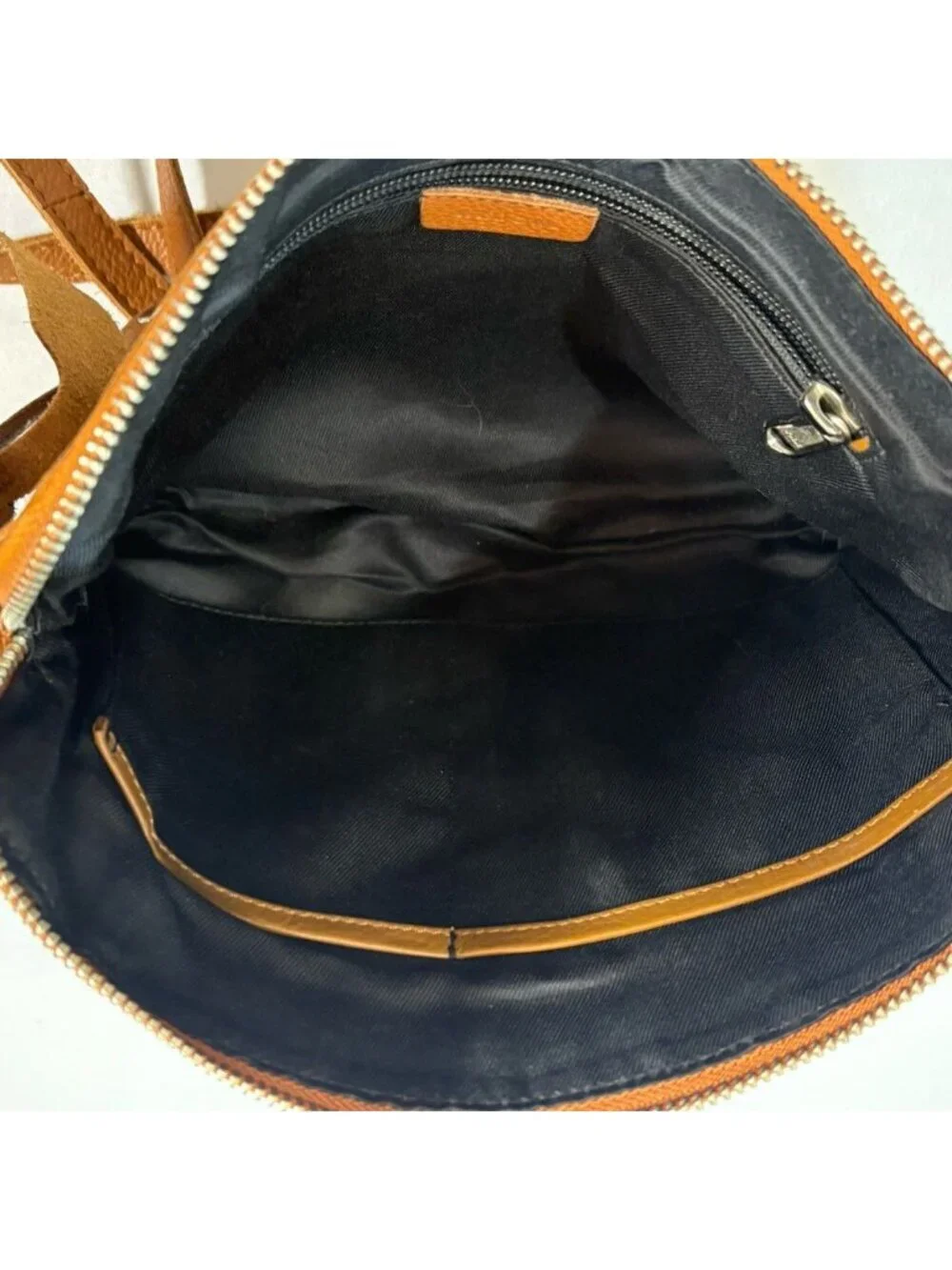 Wise Owl Brown Leather Small Soft Pebbled Crossbody Bag